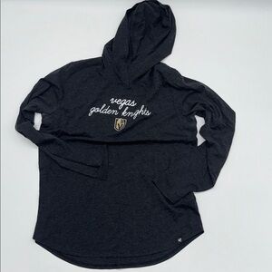 '47 Vegas Golden Knights woman’s hooded long sleeve tee - Black and Gold XL